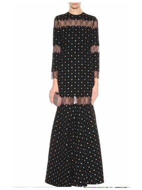Huishan Zhang embroidered wool gown/dress NEW